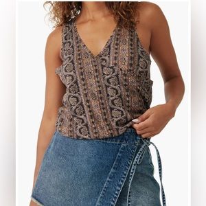 NWT-Free People- you’re twisted tank black combo xxs retail 68.00 fits like med